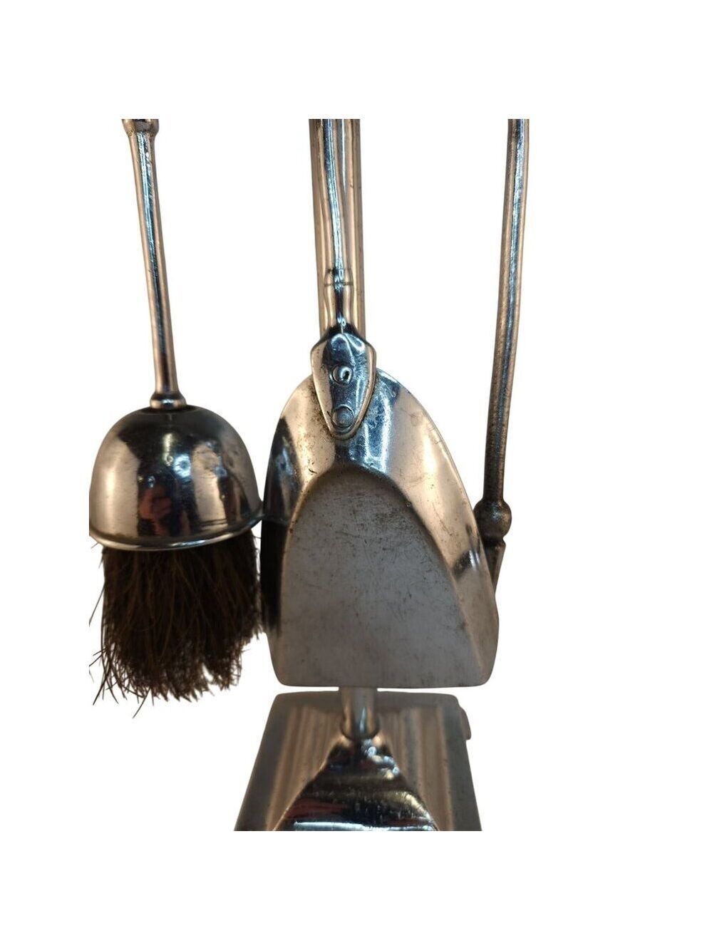 Vintage Chrome Horse Fireplace Tool Set Western Equestrian Decor - Picture 16 of 16